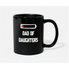 Dad Father Daughters Daughter Fathersday Black Mugs